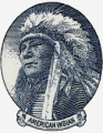 Engraving depicting Native American chief
