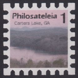 Local post stamp picturing Carters Lake