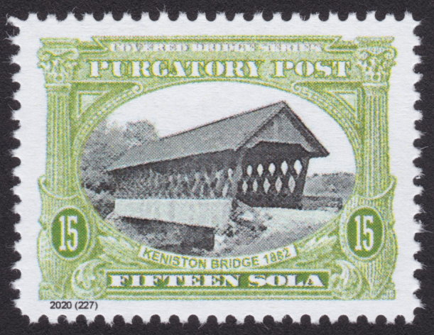 15-sola Purgatory Post stamp picturing Keniston Bridge