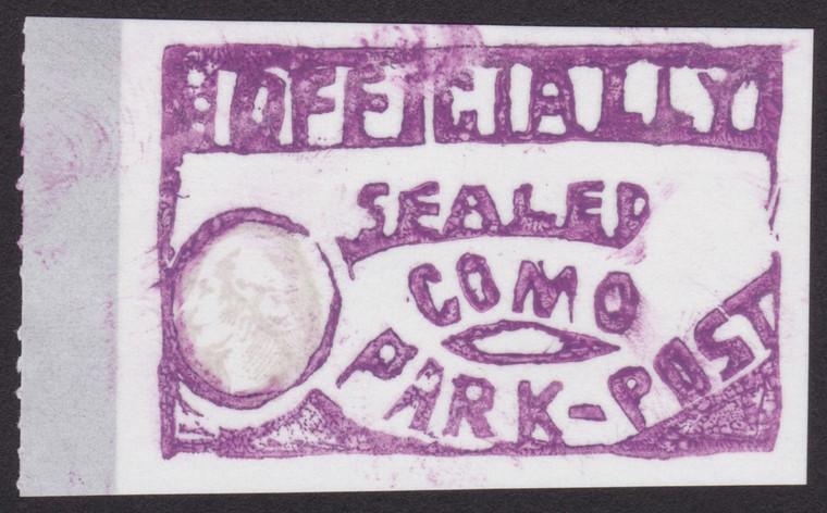 Como Park Post official seal printed on wrong side