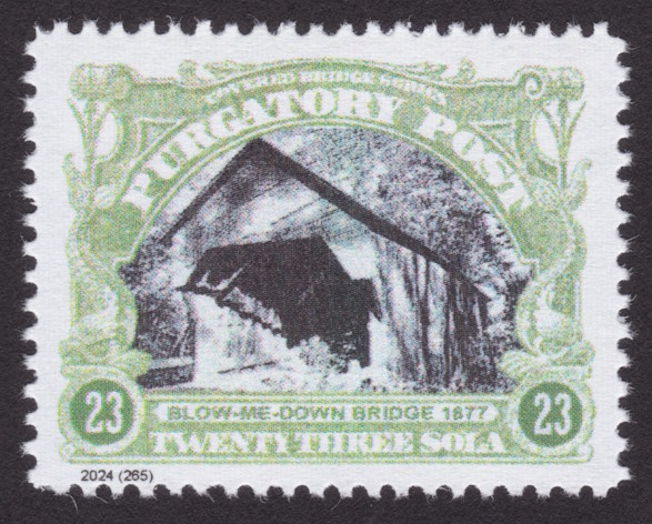 Purgatory Post 23-sola Blow-Me-Down Bridge stamp