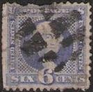 Blue 6-cent U.S. postage stamp picturing George Washington