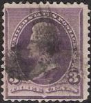 Purple 3-cent U.S. postage stamp picturing Andrew Jackson