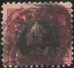 Red & black $2 U.S. postage stamp picturing Benjamin Franklin