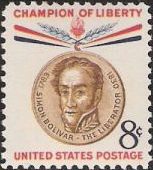 8-cent U.S. postage stamp picturing Simon Bolivar