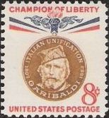 8-cent U.S. postage stamp picturing Giuseppe Garibaldi
