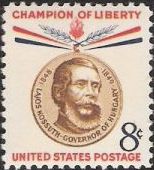 8-cent U.S. postage stamp picturing Lajos Kossuth