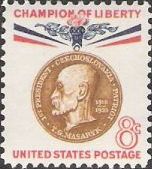8-cent U.S. postage stamp picturing Thomas Masaryk