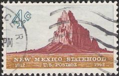4-cent U.S. postage stamp picturing Shiprock Peak