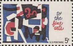 5-cent U.S. postage stamp picturing abstract art