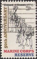 5-cent U.S. postage stamp picturing soldiers