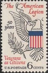 6-cent U.S. postage stamp picturing eagle grasping branch