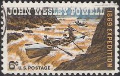 6-cent U.S. postage stamp picturing John Wesley Powell and party