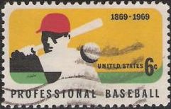 6-cent U.S. postage stamp picturing baseball player