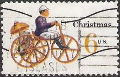 6-cent U.S. postage stamp picturing toy tricycle