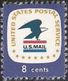 8-cent U.S. postage stamp picturing United States Postal Service emblem