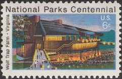 6-cent U.S. postage stamp picturing Filene Center at Wolf Trap National Park for the Performing Arts