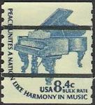Turquoise 8.4-cent U.S. postage stamp picturing gpiano