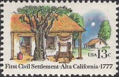 13-cent U.S. postage stamp picturing houses