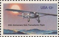 13-cent U.S. postage stamp picturing airplane