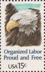 15-cent U.S. postage stamp picturing bald eagle
