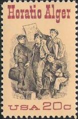 20-cent U.S. postage stamp picturing illustration of four boys