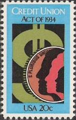 20-cent U.S. postage stamp picturing coin