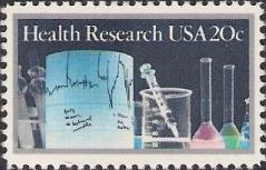 20-cent U.S. postage stamp picturing vials