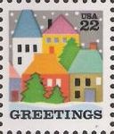 22-cent U.S. postage stamp picturing houses
