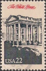 22-cent U.S. postage stamp picturing the White House