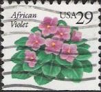 29-cent U.S. postage stamp picturing African violet