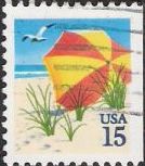 15-ceet U.S. postage stamp picturing umbrella
