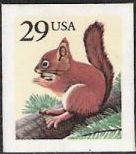 29-cent U.S. postage stamp picturing red squirrel