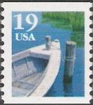 19-cent U.S. postage stamp picturing fishing boat