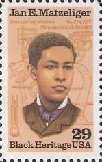 29-cent U.S. postage stamp picturing Jan E. Matzeliger
