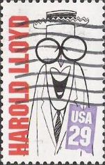 29-cent U.S. postage stamp picturing Harold Lloyd