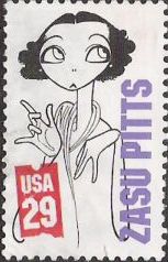 29-cent U.S. postage stamp picturing Zasu Pitts