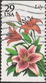 29-cent U.S. postage stamp picturing lily
