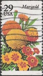 29-cent U.S. postage stamp picturing marigold