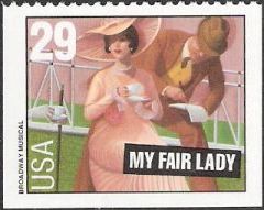 29-cent U.S. postage stamp picturing scene from My Fair Lady