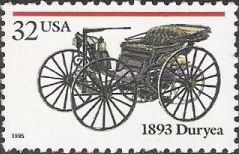 32-cent U.S. postage stamp picturing 1893 Duryea
