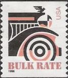Non-denominated 10-cent U.S. postage stamp picturing front of car