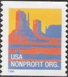 Non-denominated 5-cent U.S. postage stamp picturing butte