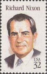32-cent U.S. postage stamp picturing Richard Nixon