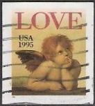Non-denominated 32-cent U.S. postage stamp picturing cherub