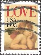 Non-denominated 32-cent U.S. postage stamp picturing cherub