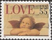 55-cent U.S. postage stamp picturing cherub