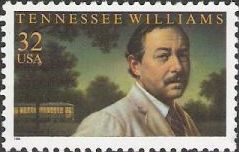 32-cent U.S. postage stamp picturing Tennessee Williams