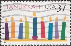 37-cent U.S. postage stamp picturing candles
