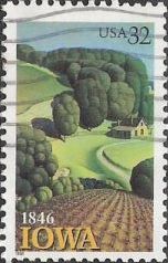 32-cent U.S. postage stamp picturing farm
